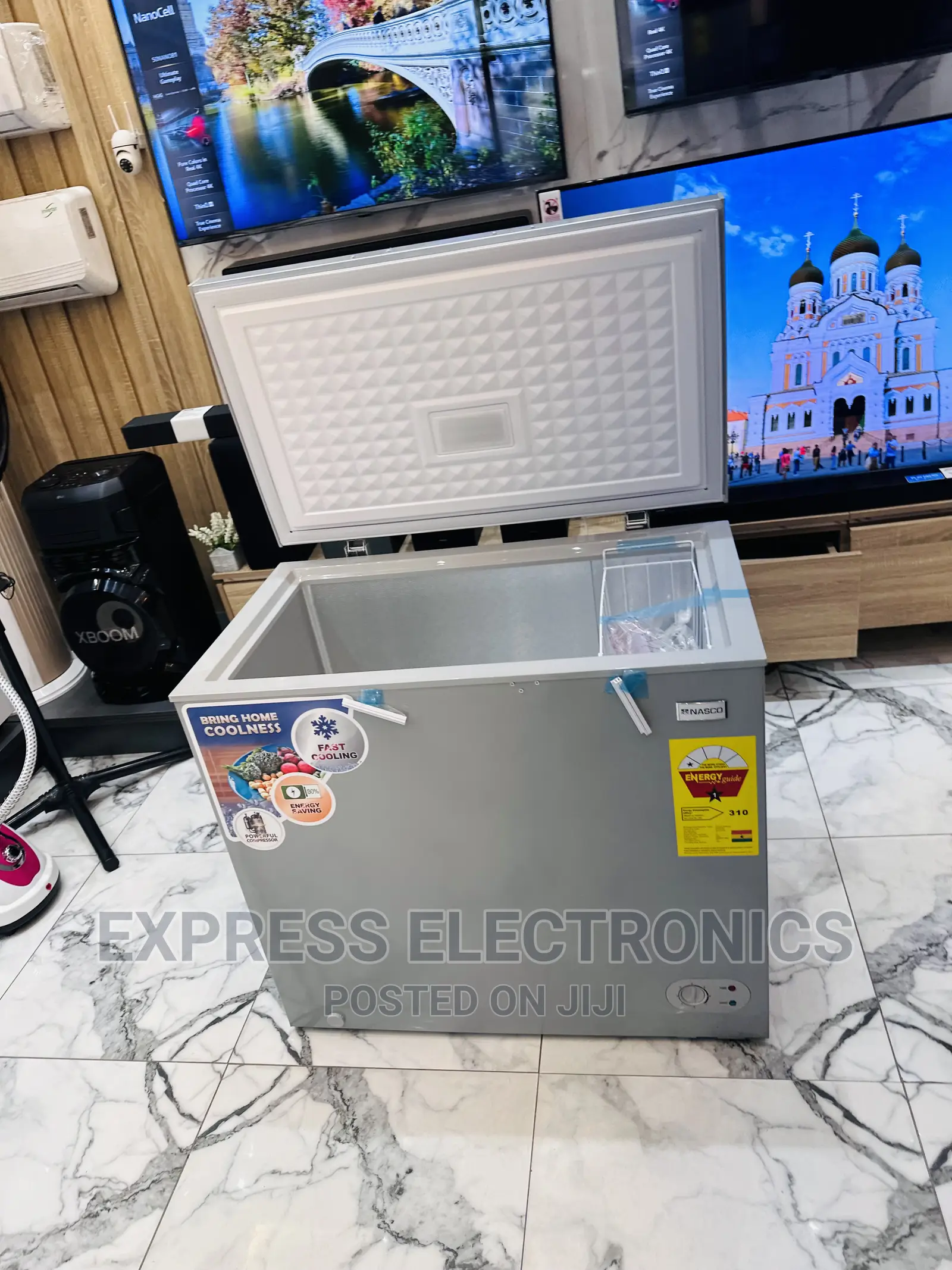 Manual Defrost Chest Freezer Nasco 200L Grey