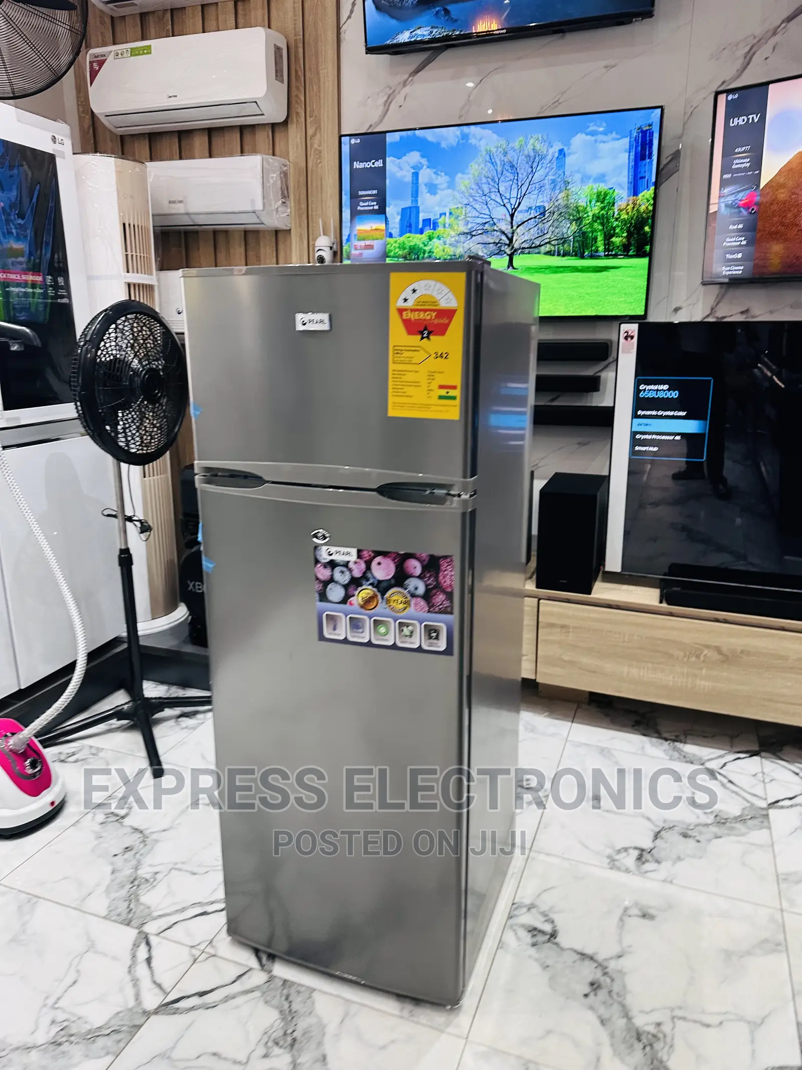 Sleek Durable Pearl Double Door Fridge 205L PF-250