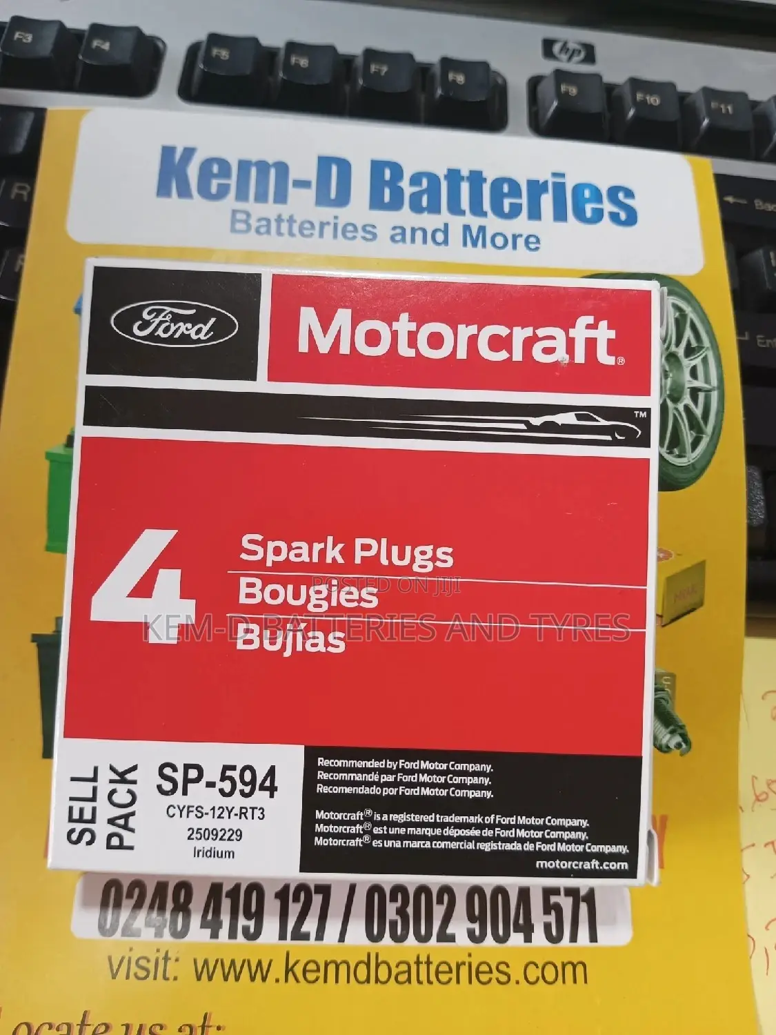 Sp594 Sp-594 Motorcraft Iridium Spark Plugs Cyfs-12-Rt2 F150