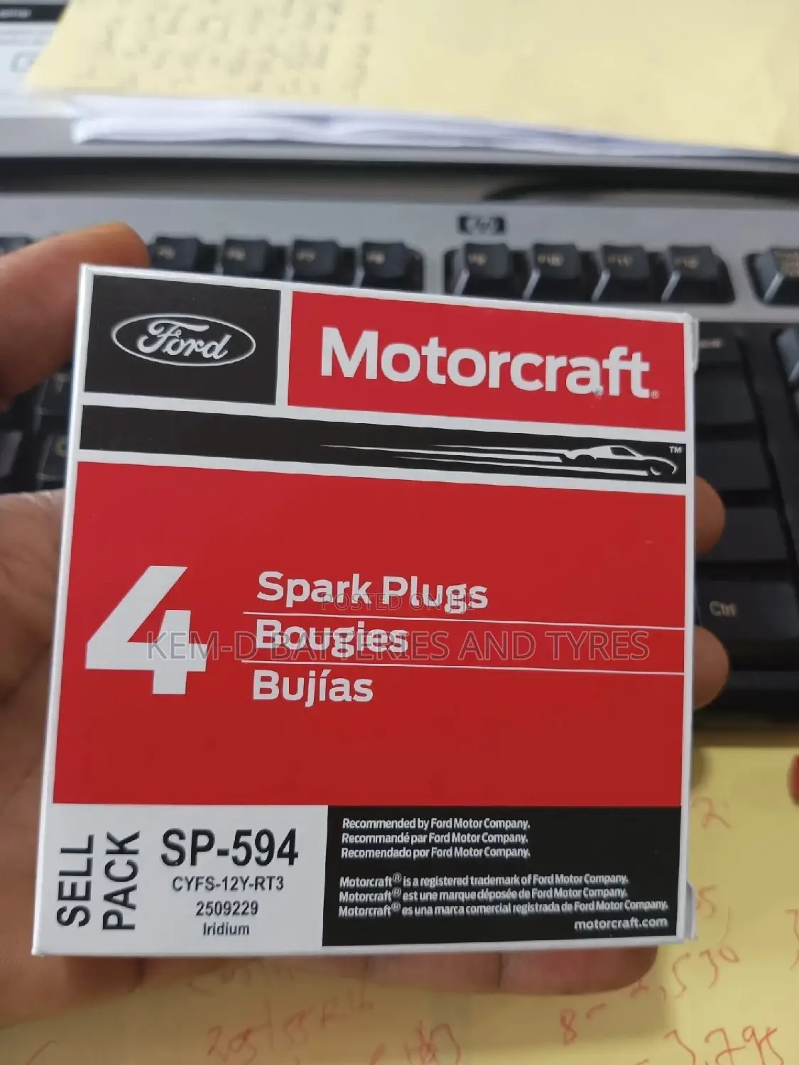 Sp594 Motorcraft Spark Plugs Iridium - 2509229