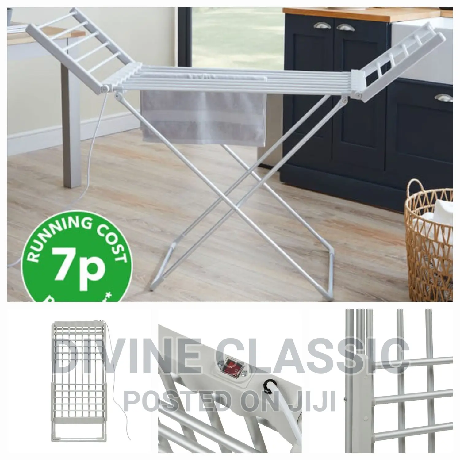 Dunelm Heated Airer/Dryer Line With Wings