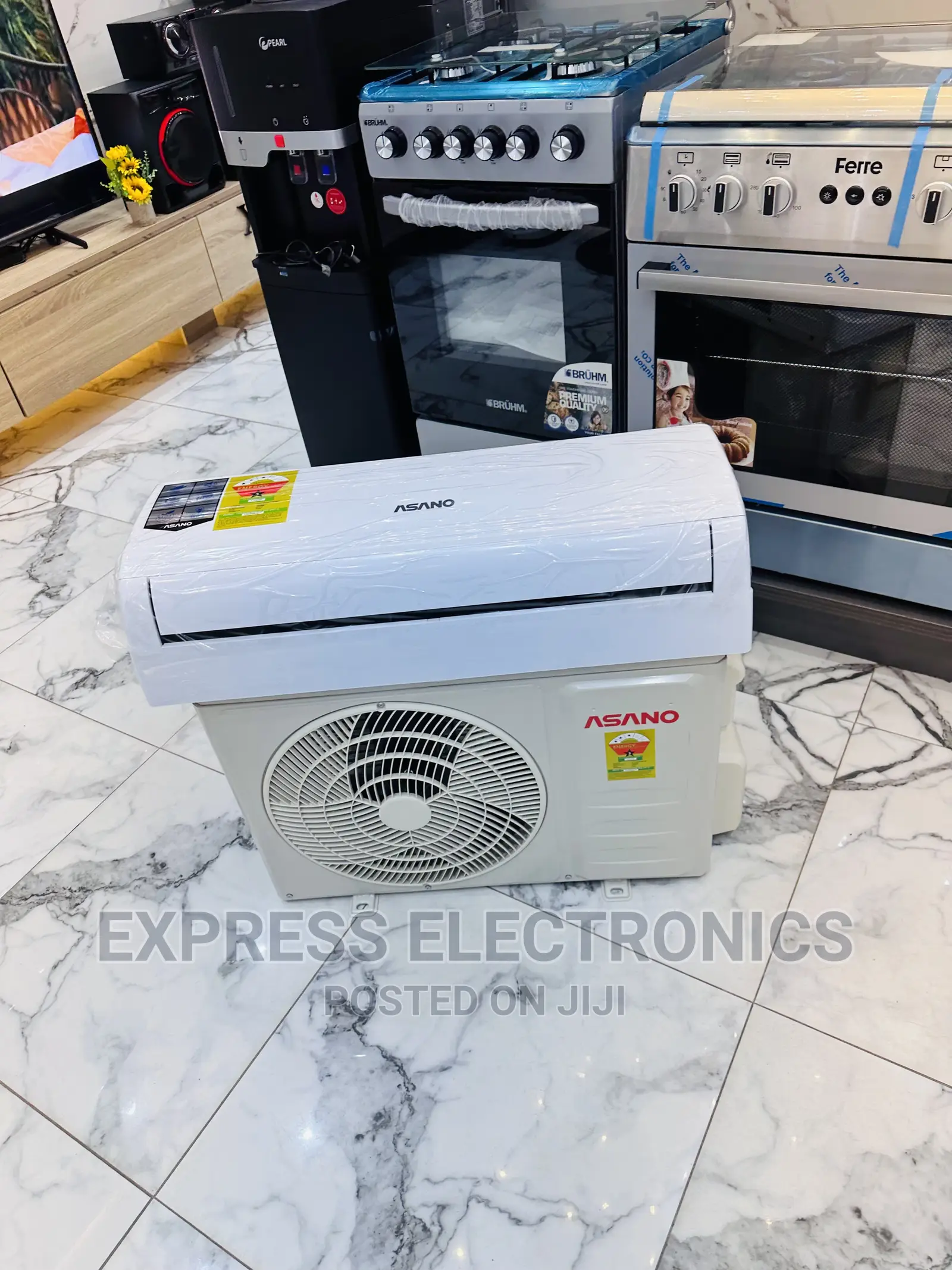 Sleek Durable Split Asano R410 Gas 1.5hp AC White