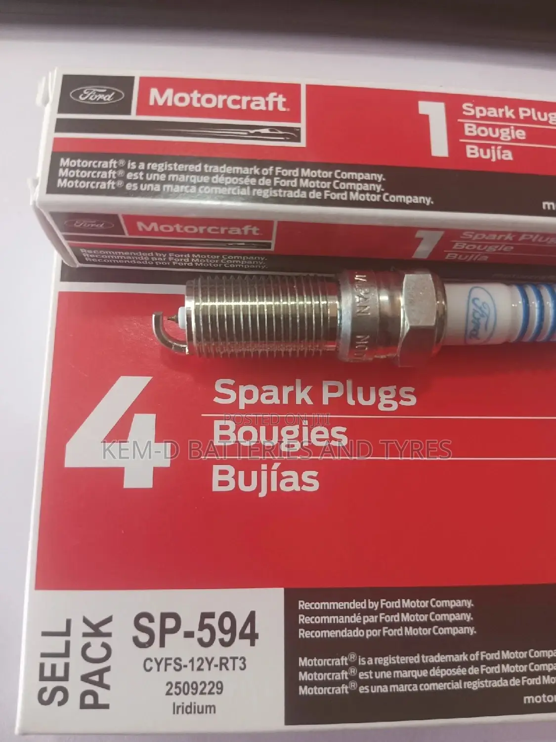 Sp594 Motorcraft ( Replaces Sp578 Sp542 )