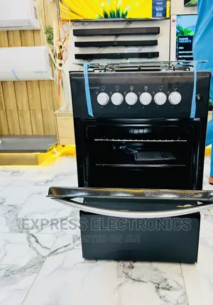 Very Neat Black Gas Cooker Oven 50/50 Stove 4burner