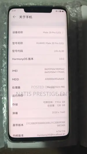 New Huawei Mate 20 Pro 256 GB Black