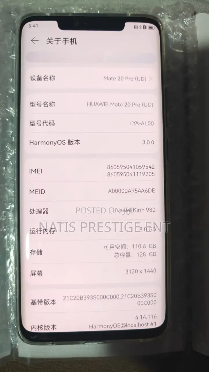 New Huawei Mate 20 Pro 256 GB Black