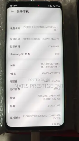 New Huawei Mate 20 Pro 256 GB Black