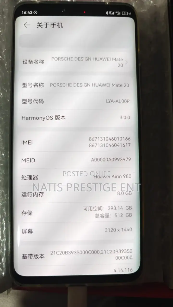 New Huawei Mate 20 Pro 256 GB Black
