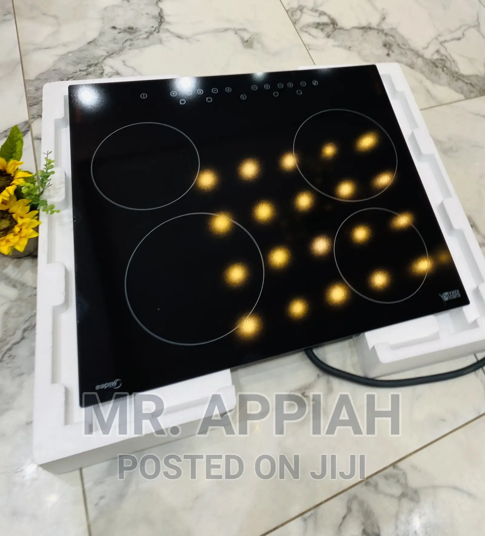 Fine Design Midea in-Built 4 Electric Burner Top(Black) 