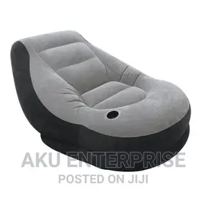 Inflatable Corner Sofa Ultra Lounge and Ottoman Set Free Pump