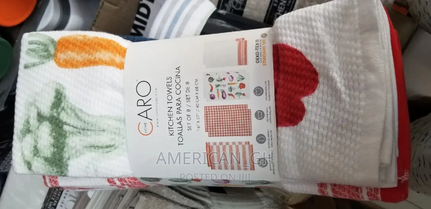 100% Cotton Kitchen Towels (8 Pieces)