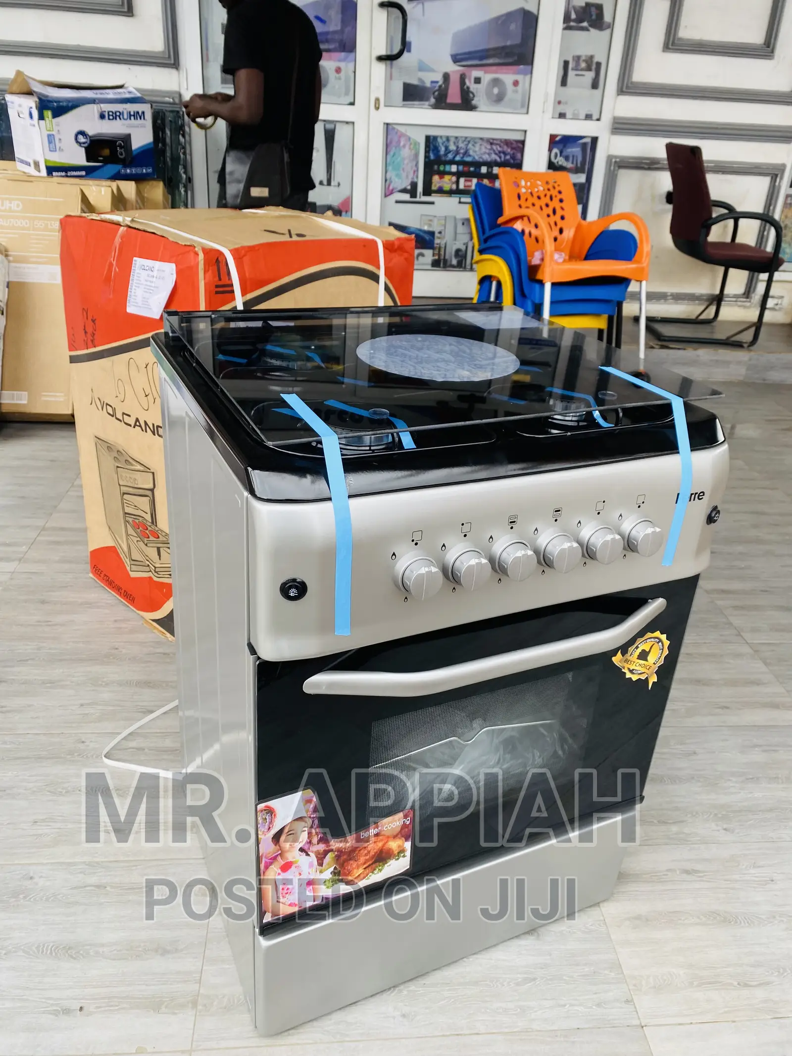 Brand New Ferre 60x60 4 Gas Burner With Oven(Gray)