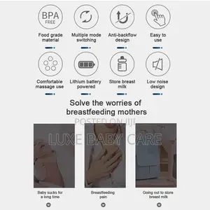 Double Wearable Electric Hands Free Breast