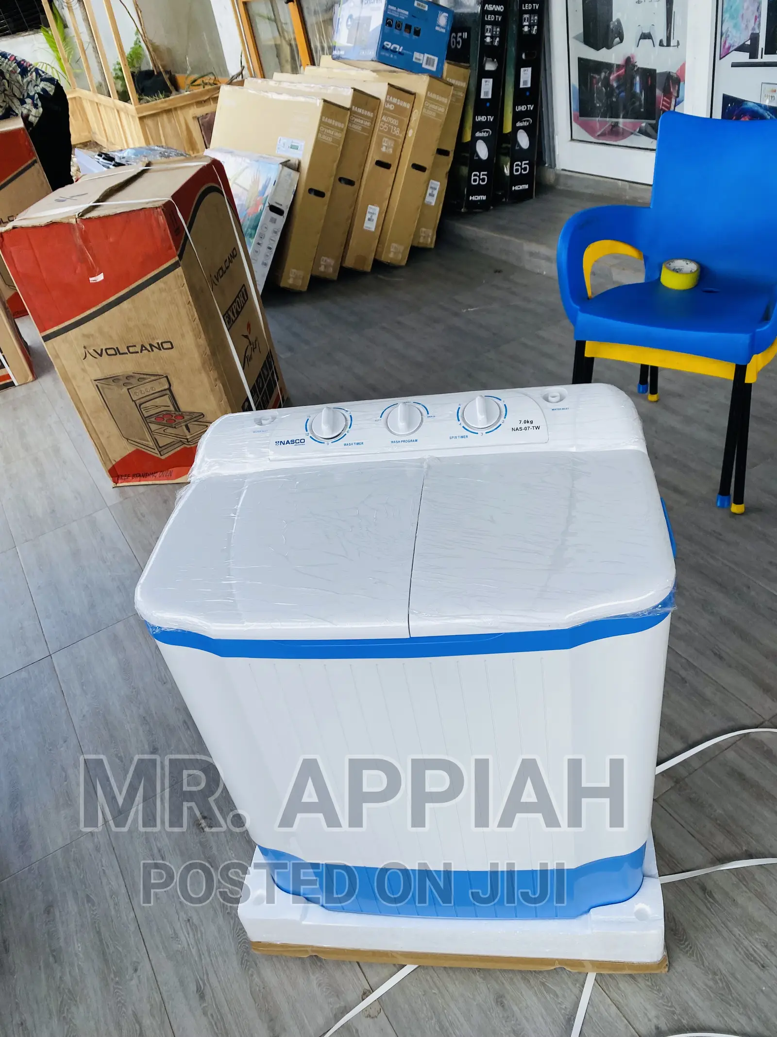 Nasco 7kg Electric Top Load Washing Machine(White).
