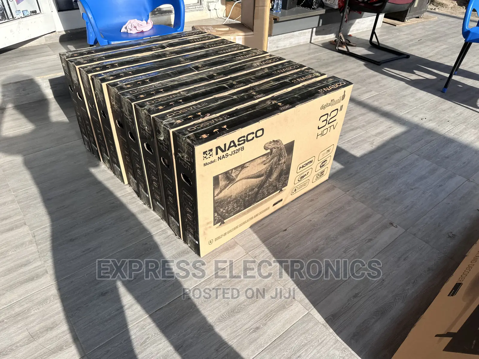 Neatly Sealed Nasco FHD Satellite 32”Tv Is