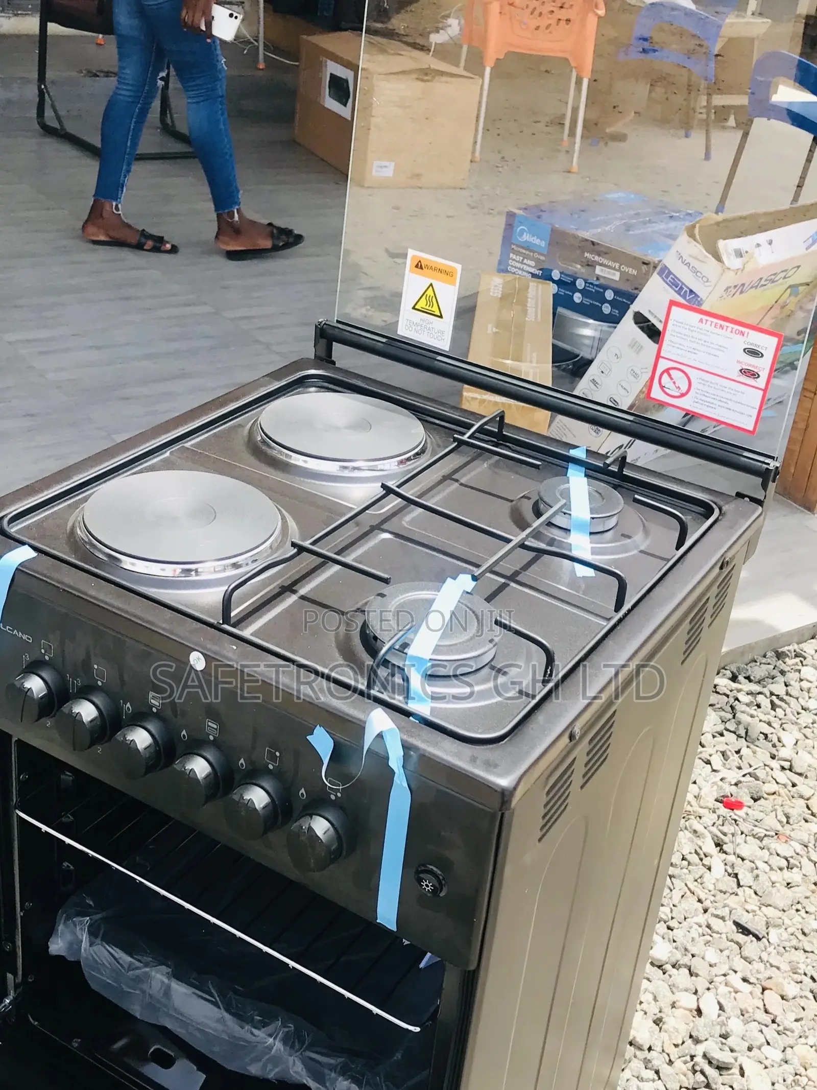Grab 2 Gas Burner 50x50 Volcano Black 2 Electric Cooker