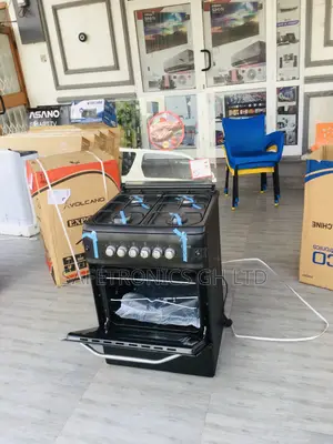 Neat Black 4 Gas Burner Oven With Grill 60x60 Ferre Cooker 