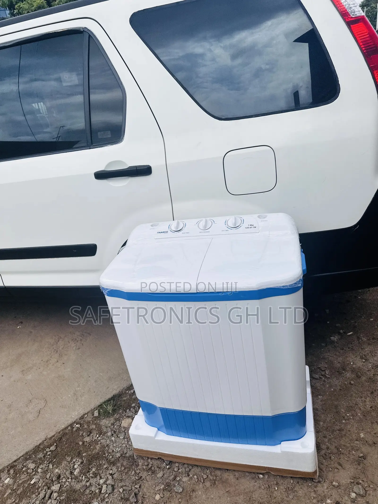 Topload Washingmachine White/Blue Semiautomatic 7kg Nasco