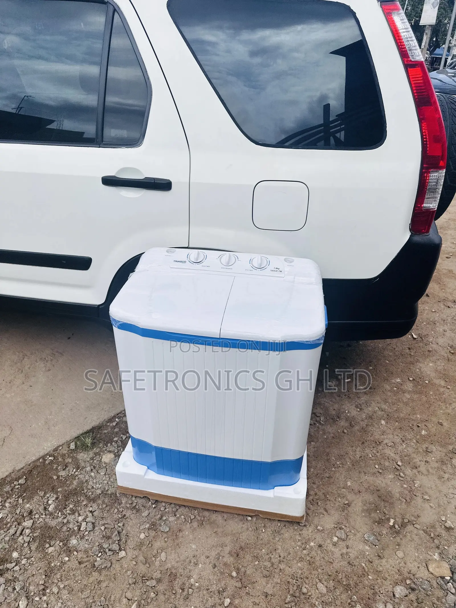  Washingmachine Semiautomatic White/Blue 7kg Topload Nasco