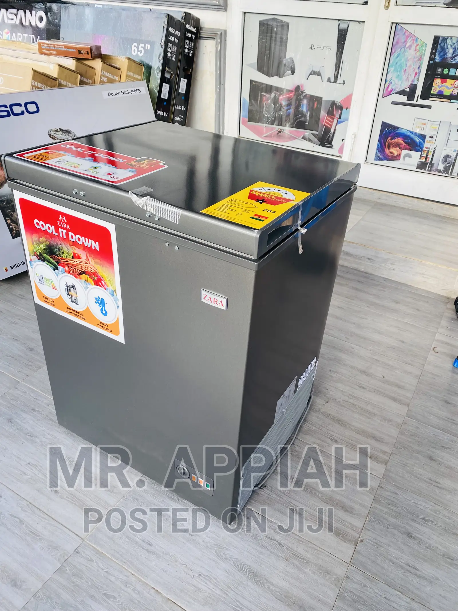 Shop Quality Zara 200L Single Door Chest Freezer(Dark Gray)