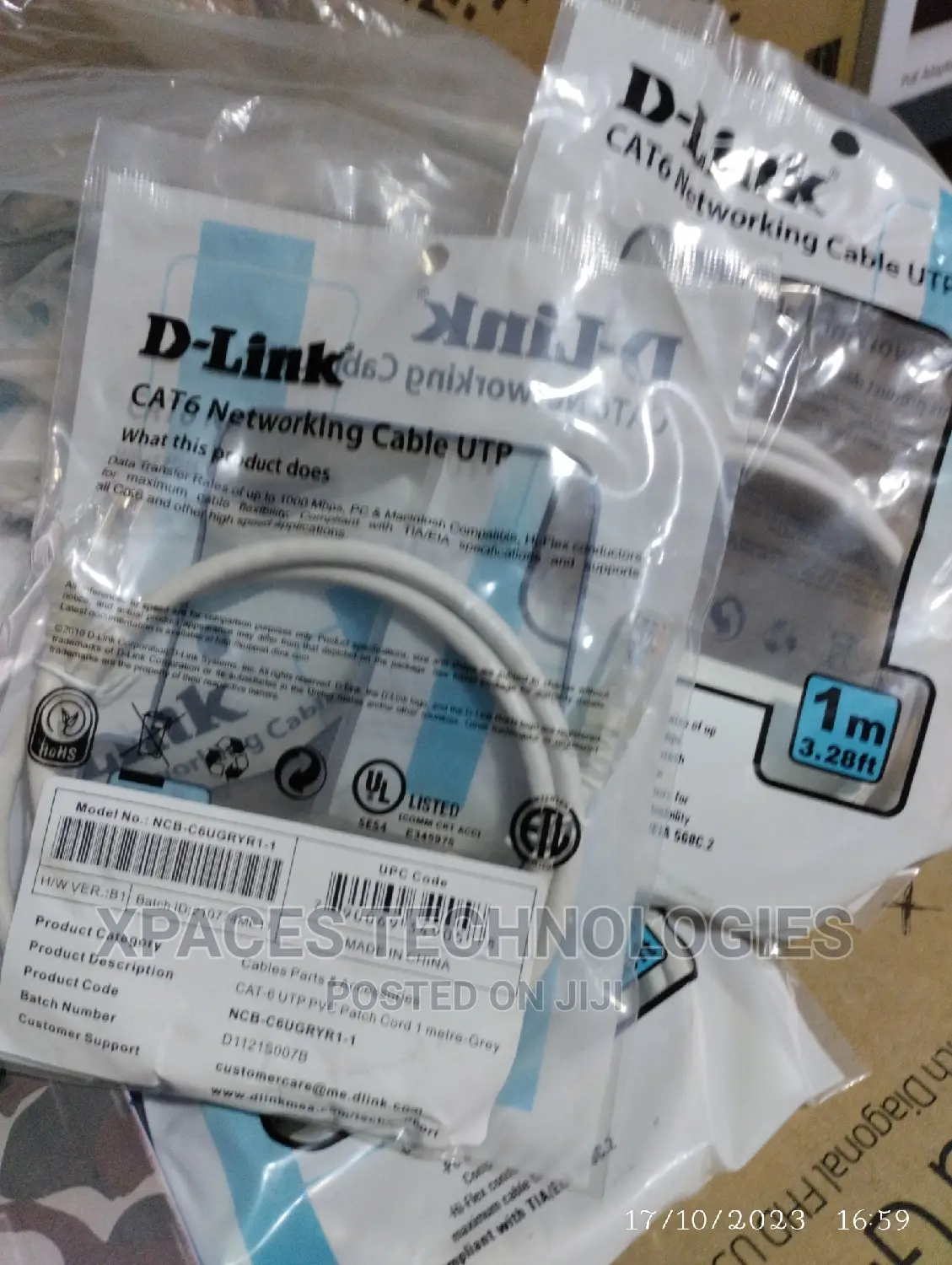 D-Link Cat6 Utp Rj45 Patch Cord 1meters