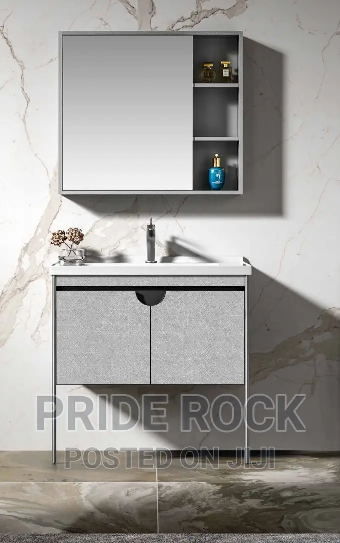 Cabinet Basin With Mirror and Hot and Cold Tap