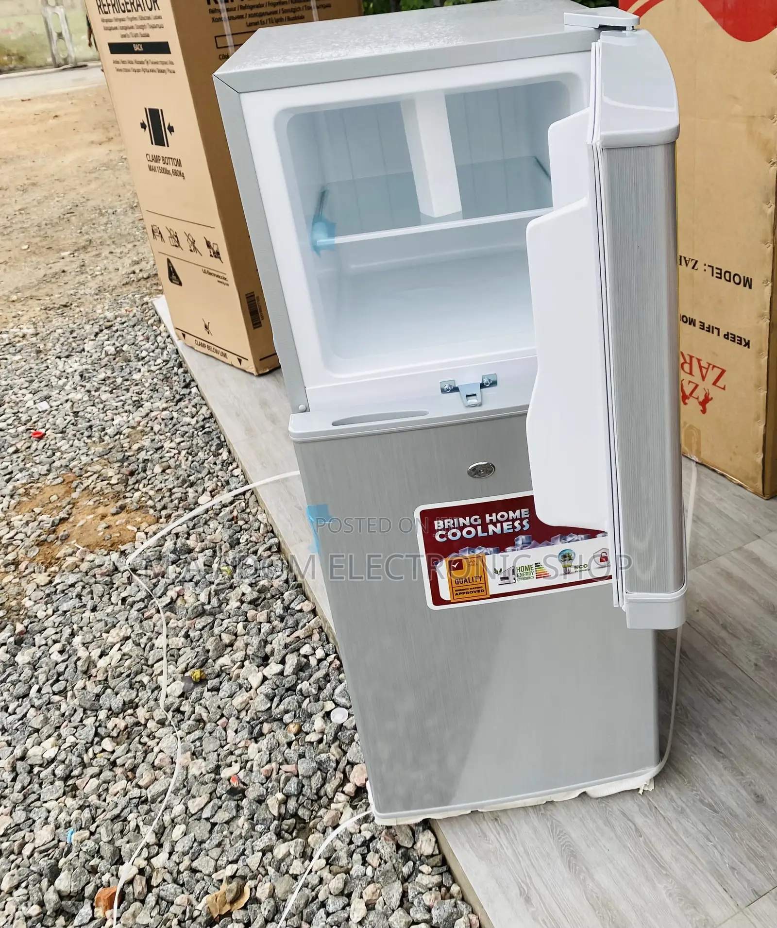 Most Affordable Zara 14TM Double Door Refrigerator(Silver).