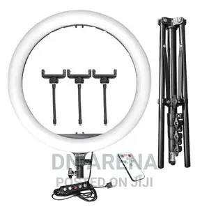 18" RGB Ring Light With Tripod Phone Holder Remote Control
