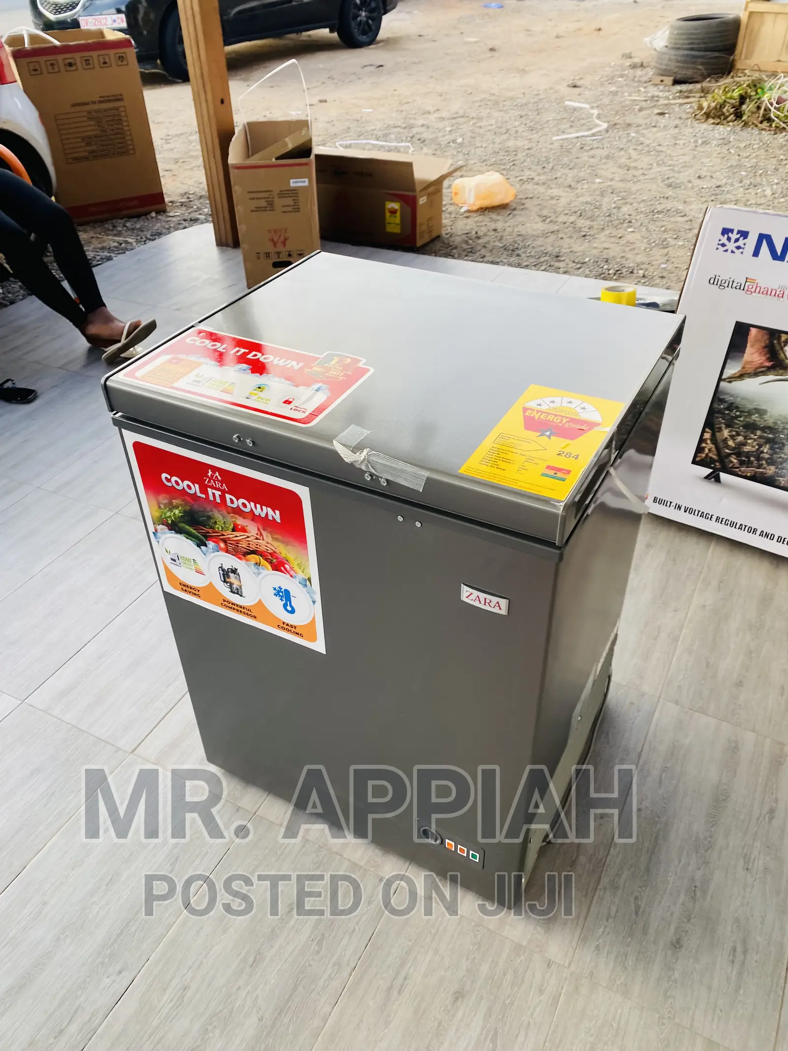 Reliable and Effective Zara Electric Freezer(200)Dark Gray