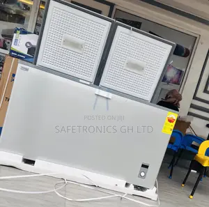 Gray Chestfreezer Doubledoor Nas-500fl-Dd Electric 425 Liter