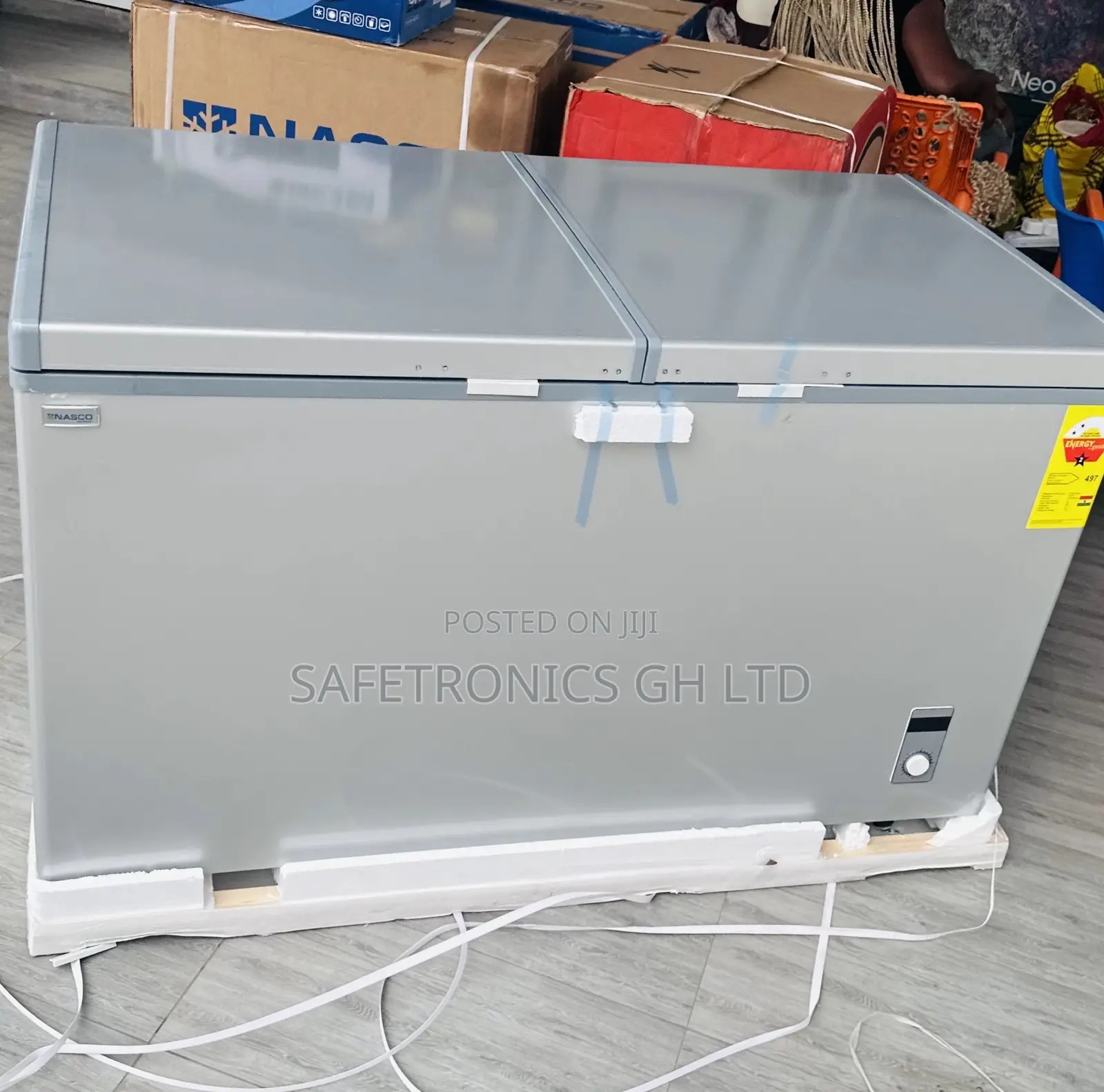 New Chestfreezer Electric Nasco Doubledoor Nas-500fl-Dd 425L