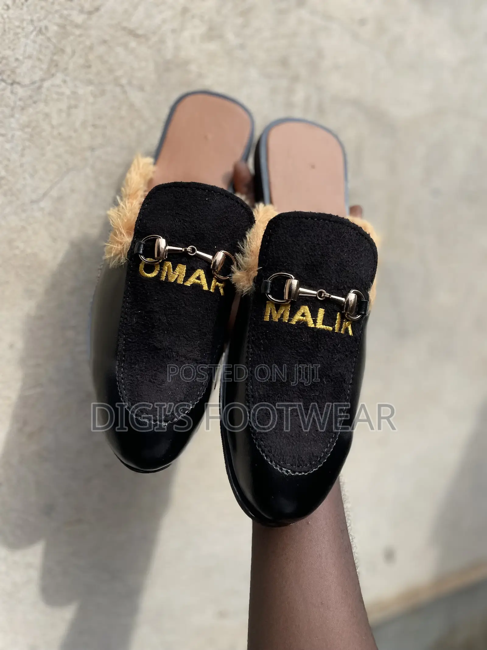 Black (Name Branded) Half Shoe