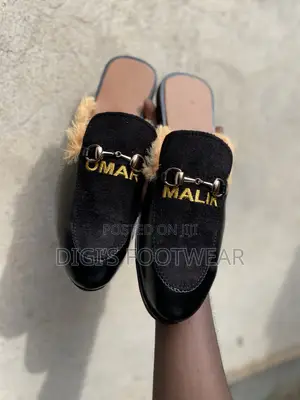 Black (Name Branded) Half Shoe