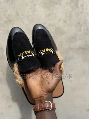 Black (Name Branded) Half Shoe