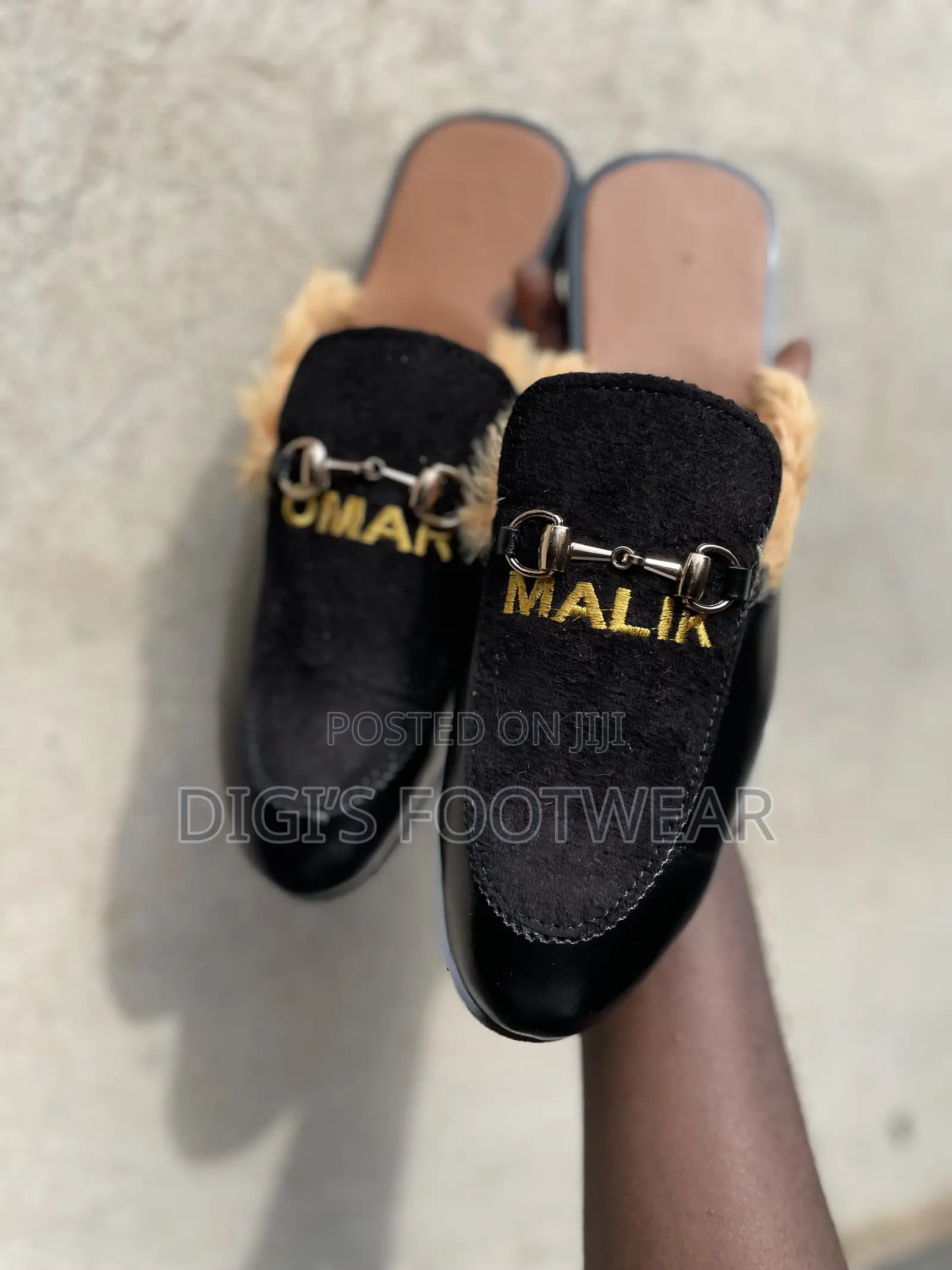 Black (Name Branded) Half Shoe