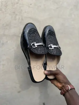 Black Accessorized Half Shoe