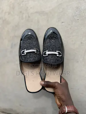 Black Accessorized Half Shoe