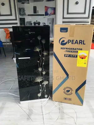 Glass Black Doubledoor Topfreezer Pf-17t Pearl Fridge