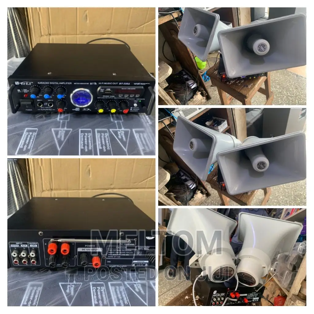 Car Horn Speaker and PA Amplifier SET