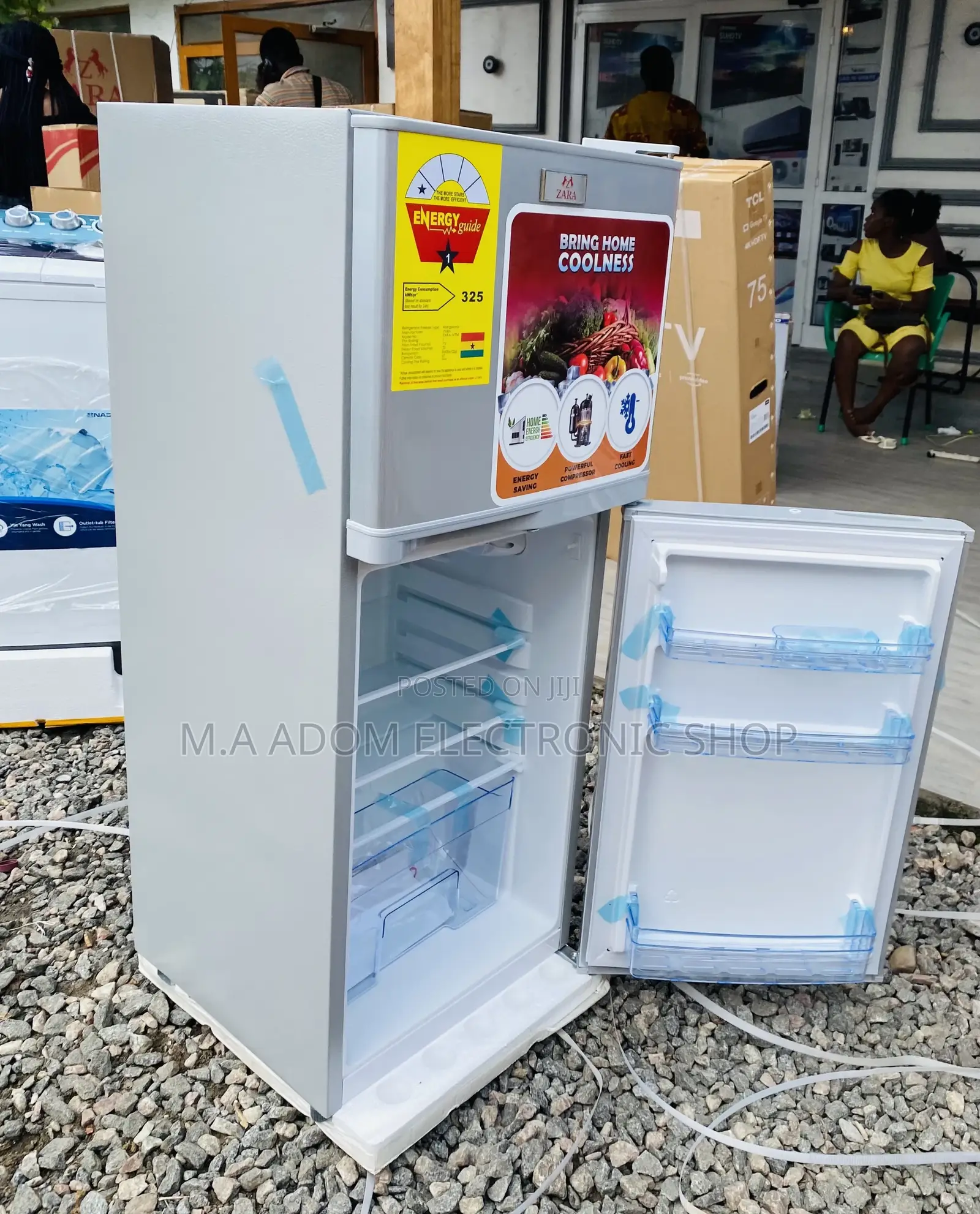 Fabulous Zara 14TM Double Door Refrigerator(Silver) 