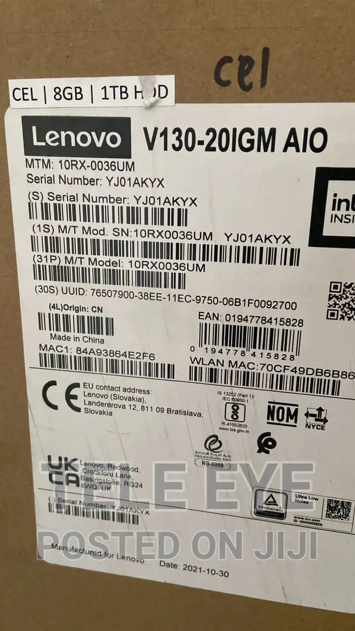 New Desktop Computer Lenovo V130 AIO 8GB Intel HDD 1T