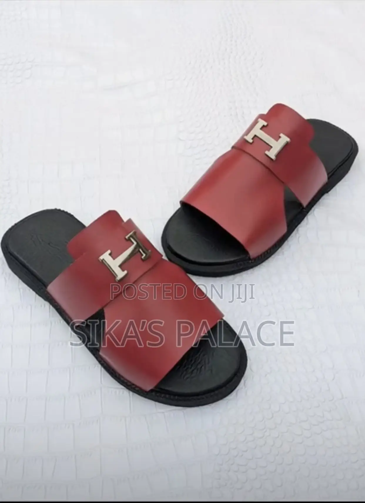 Leather Hermes Slippers