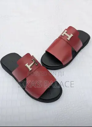 Leather Hermes Slippers