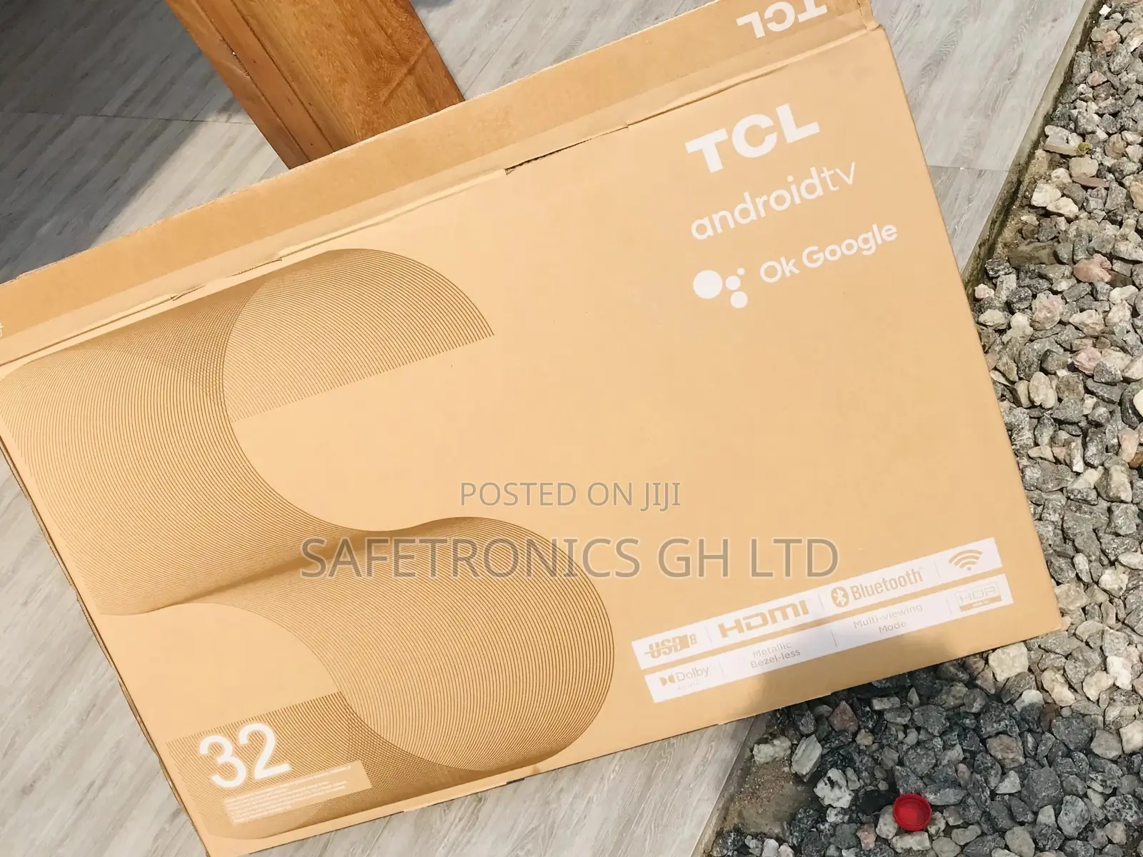 TCL Black Glossy LED D3200 32 Inches Electric Tv 