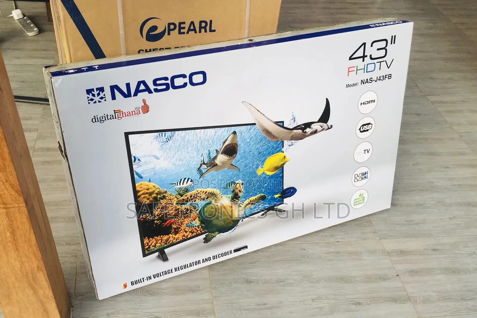 43 Inches FHD Glossy LED Nasco Digital Electric Black Tv 