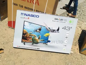 43 Inches Glossy LED Smart Black Electric Nasco Tv 