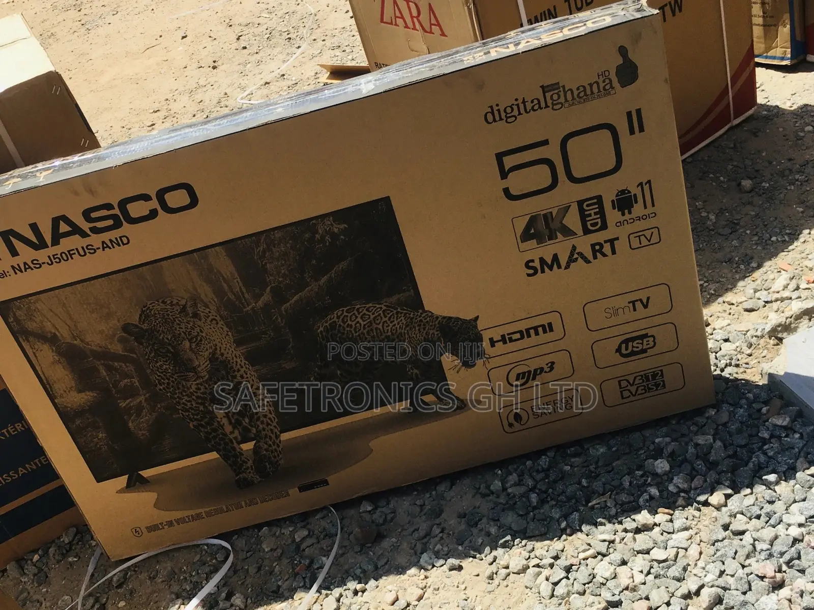50 Inches LED Smart Ultra Nasco Glossy Black Electric Tv