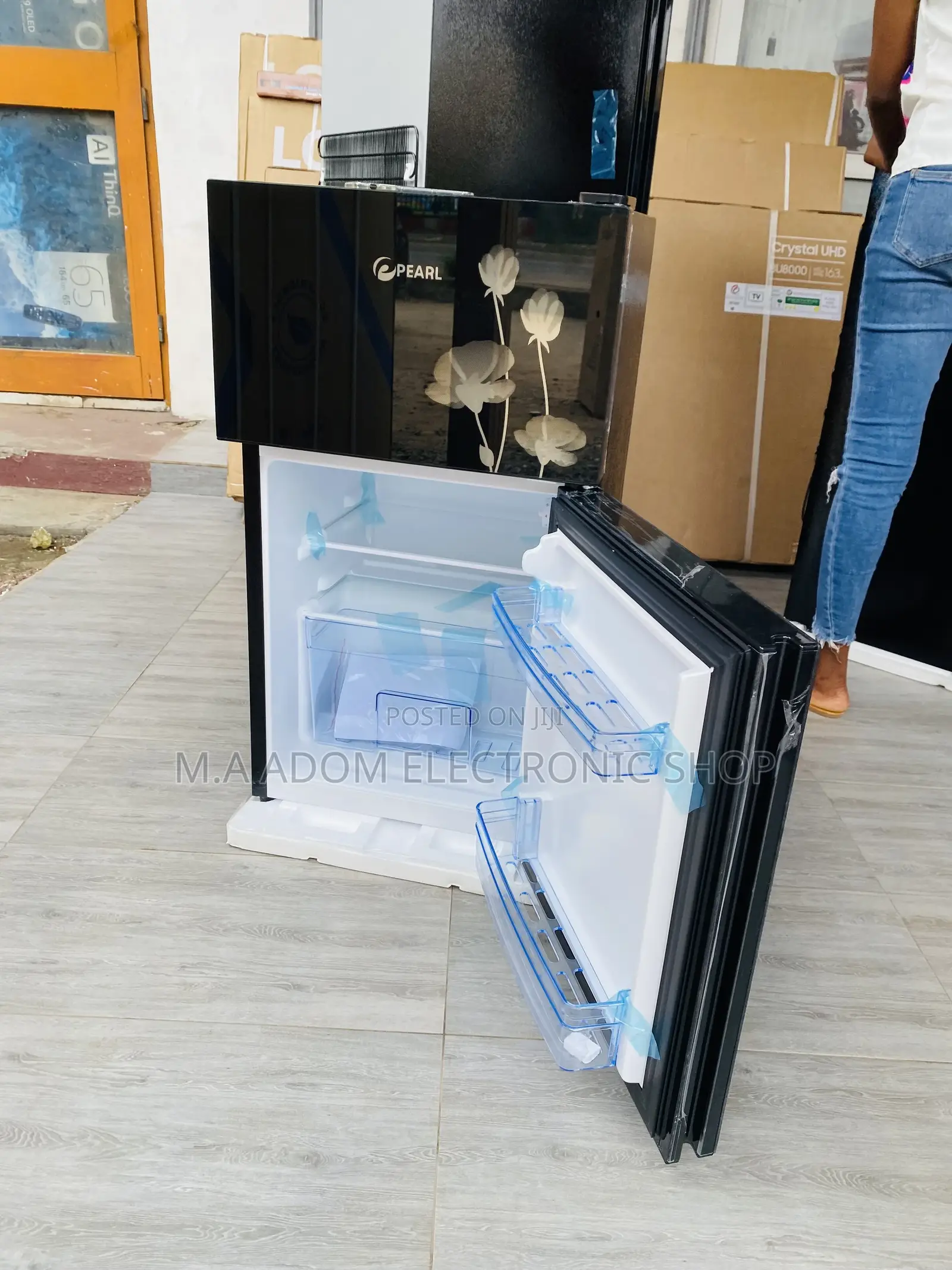 Shop Quality Pearl PF-10T Double Door Refrigerator(Black)