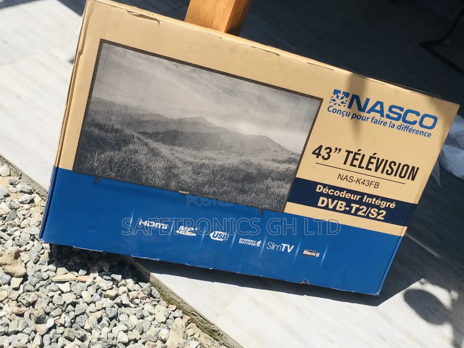 43 Inches Glossy Digital Black Electric Nasco LED Tv 