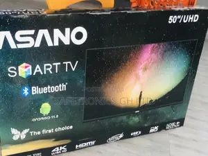 Black 50 Inches Asano  Glossy Led Smart Electric Tv